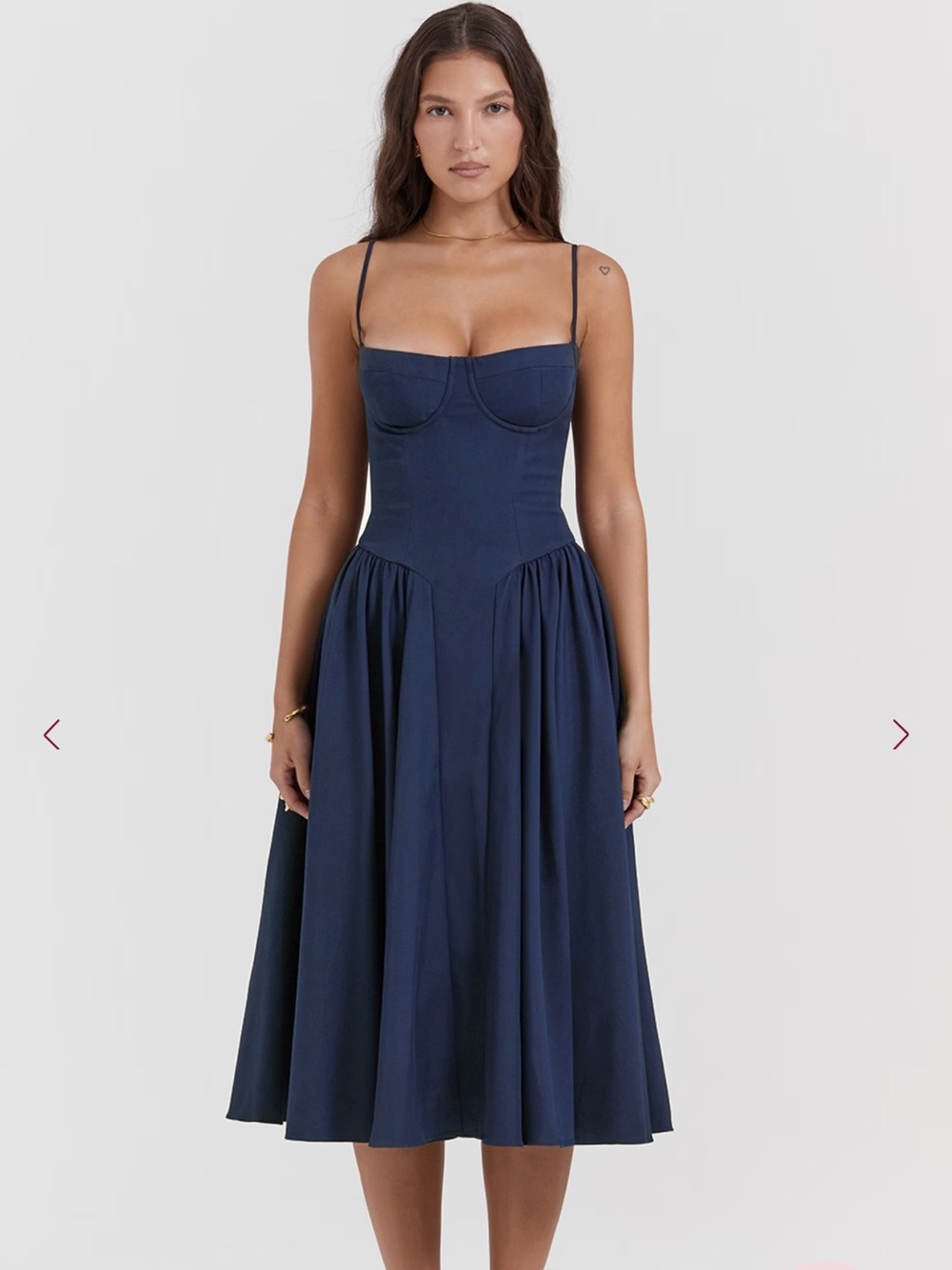 HOUSE OF CB 'Samaria' French Navy Corset Sundress